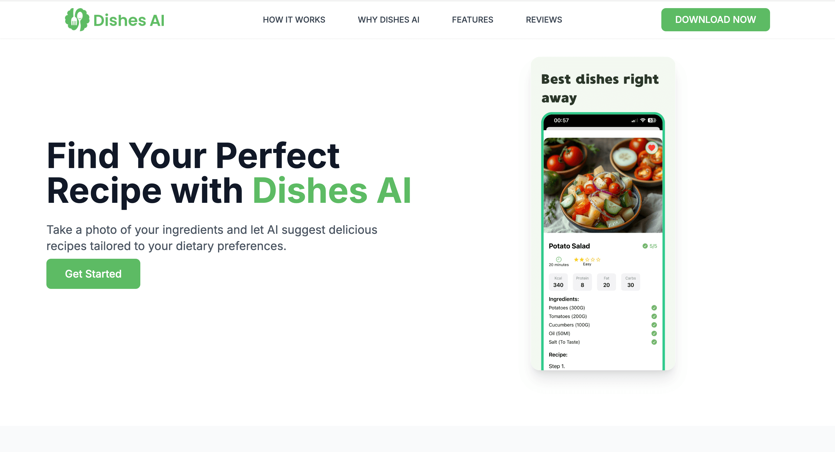 Dishes AI Preview