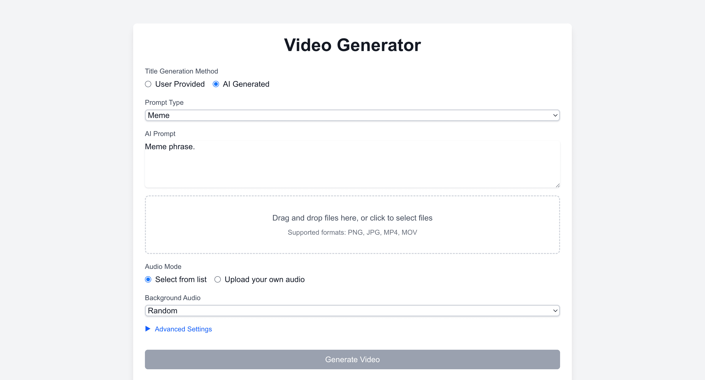 Image to Meme Video Preview